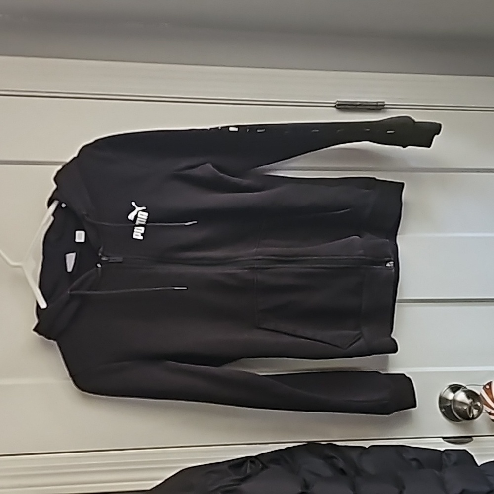 Puma Women's Black Zip-Up Hoodie